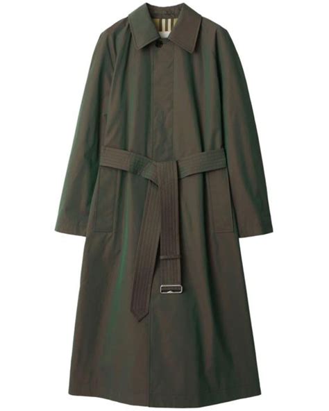 burberry or other iridescent green sten collar topcoat|Burberry iridescent.